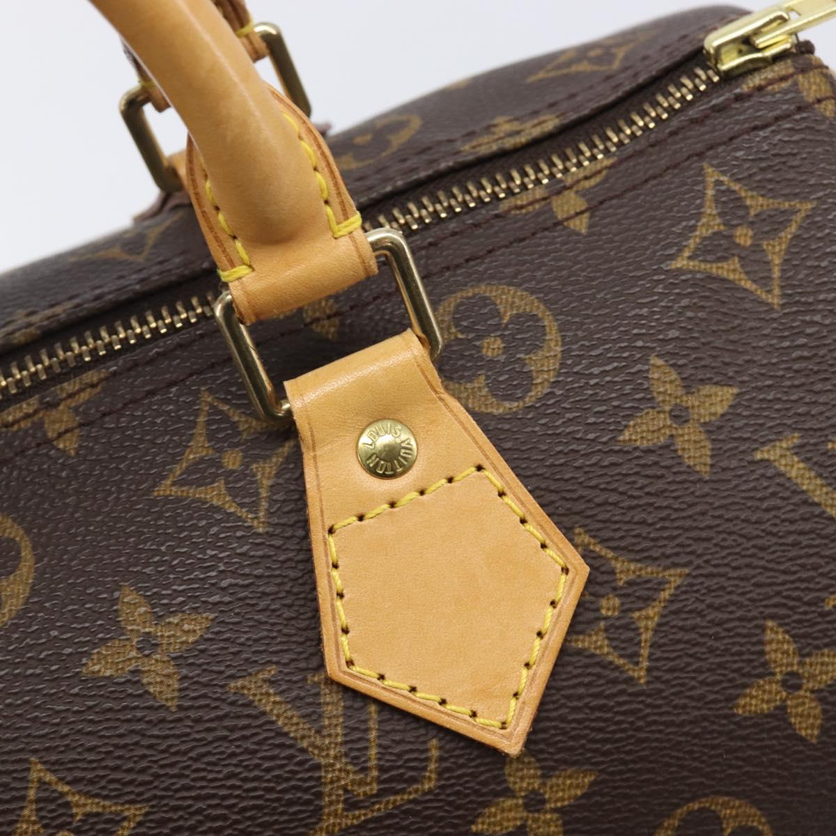LOUIS VUITTON Monogram Speedy 30 Hand Bag M41526 LV Auth BA15990V