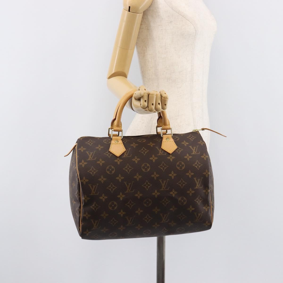 LOUIS VUITTON Monogram Speedy 30 Hand Bag M41526 LV Auth BA15990V