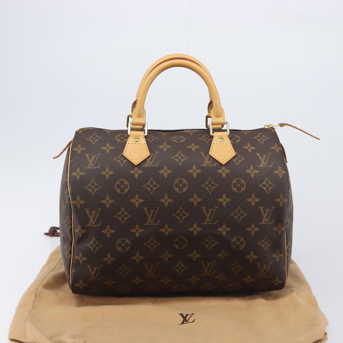 LOUIS VUITTON Monogram Speedy 30 Hand Bag M41526 LV Auth BA15990V