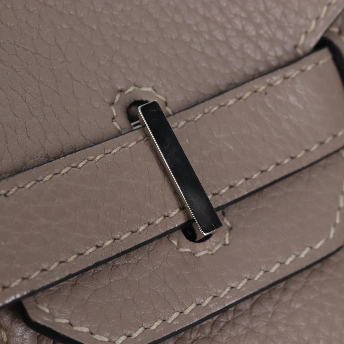 HERMES Birkin 30 Hand Bag Taurillon Leather Beige Silver Auth BA15994SM