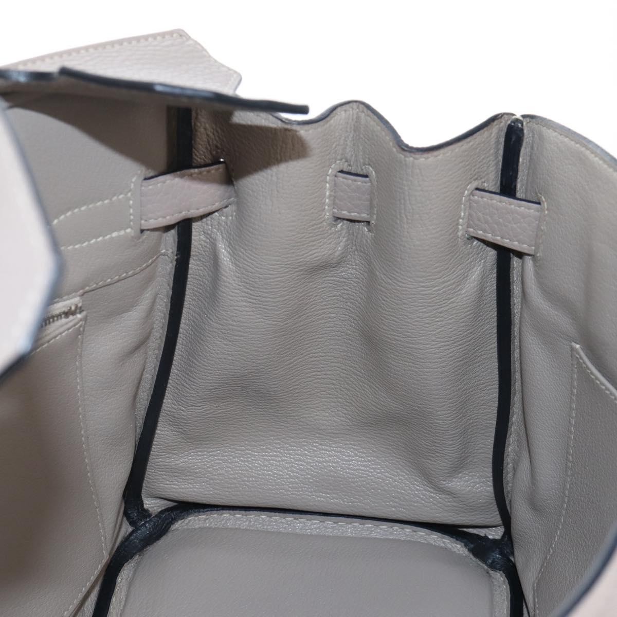 HERMES Birkin 30 Hand Bag Taurillon Leather Beige Silver Auth BA15994SM