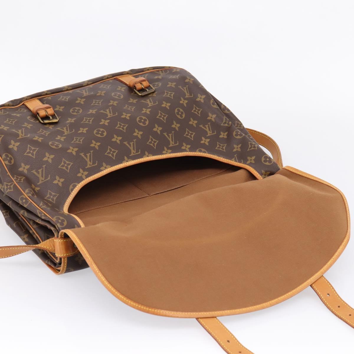LOUIS VUITTON Monogram Saumur 43 Shoulder Bag M42252 LV Auth BA16012