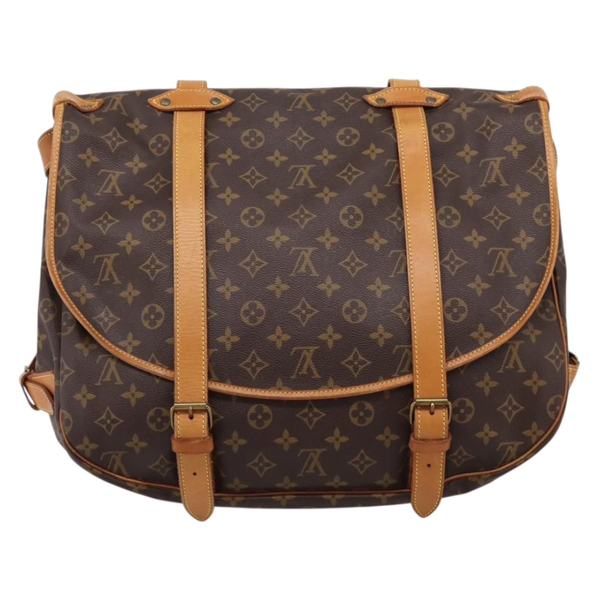 LOUIS VUITTON Monogram Saumur 43 Shoulder Bag M42252 LV Auth BA16012
