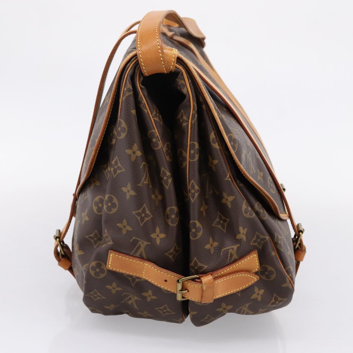 LOUIS VUITTON Monogram Saumur 43 Shoulder Bag M42252 LV Auth BA16012