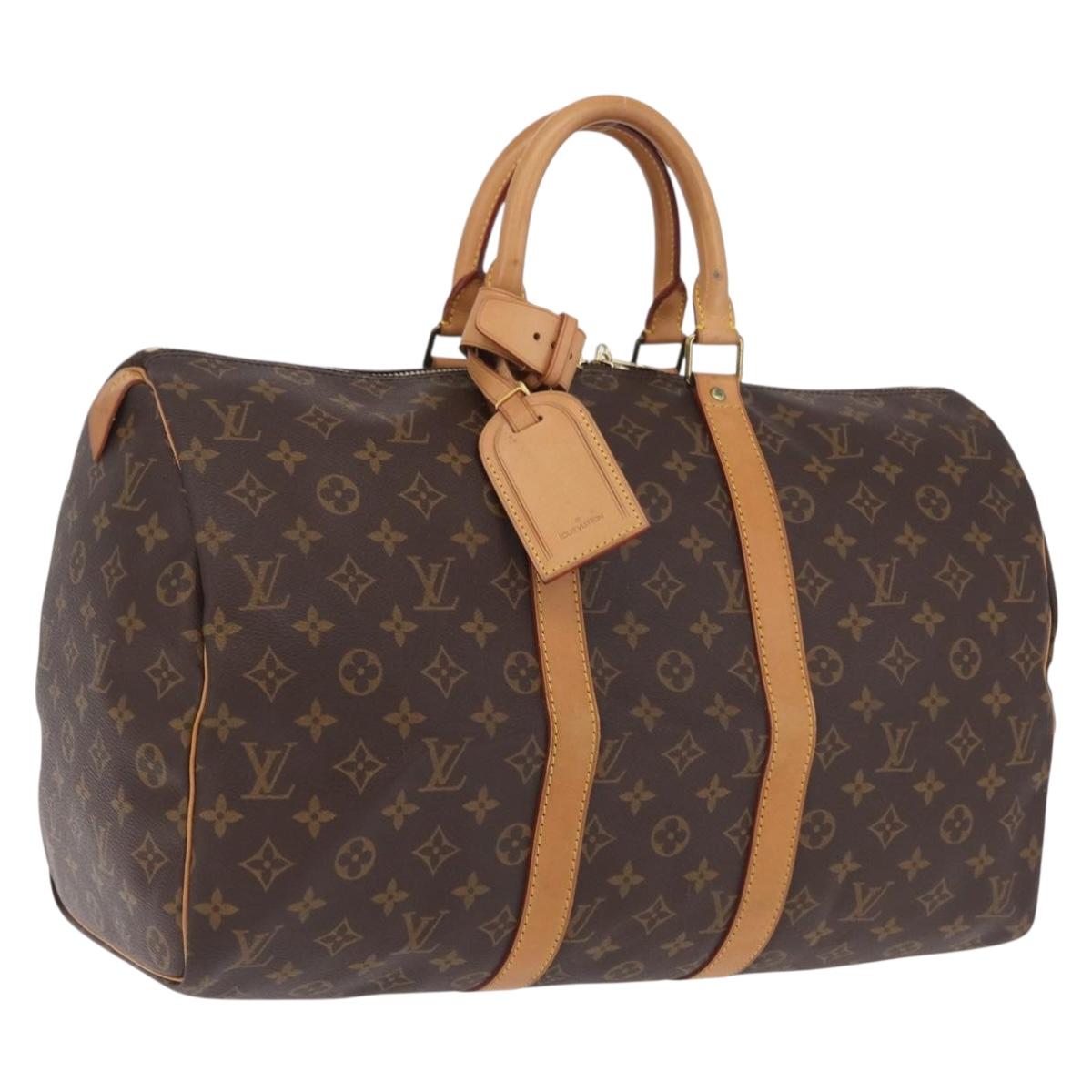 LOUIS VUITTON Monogram Keepall 45 Boston Bag M41428 LV Auth BA16013V