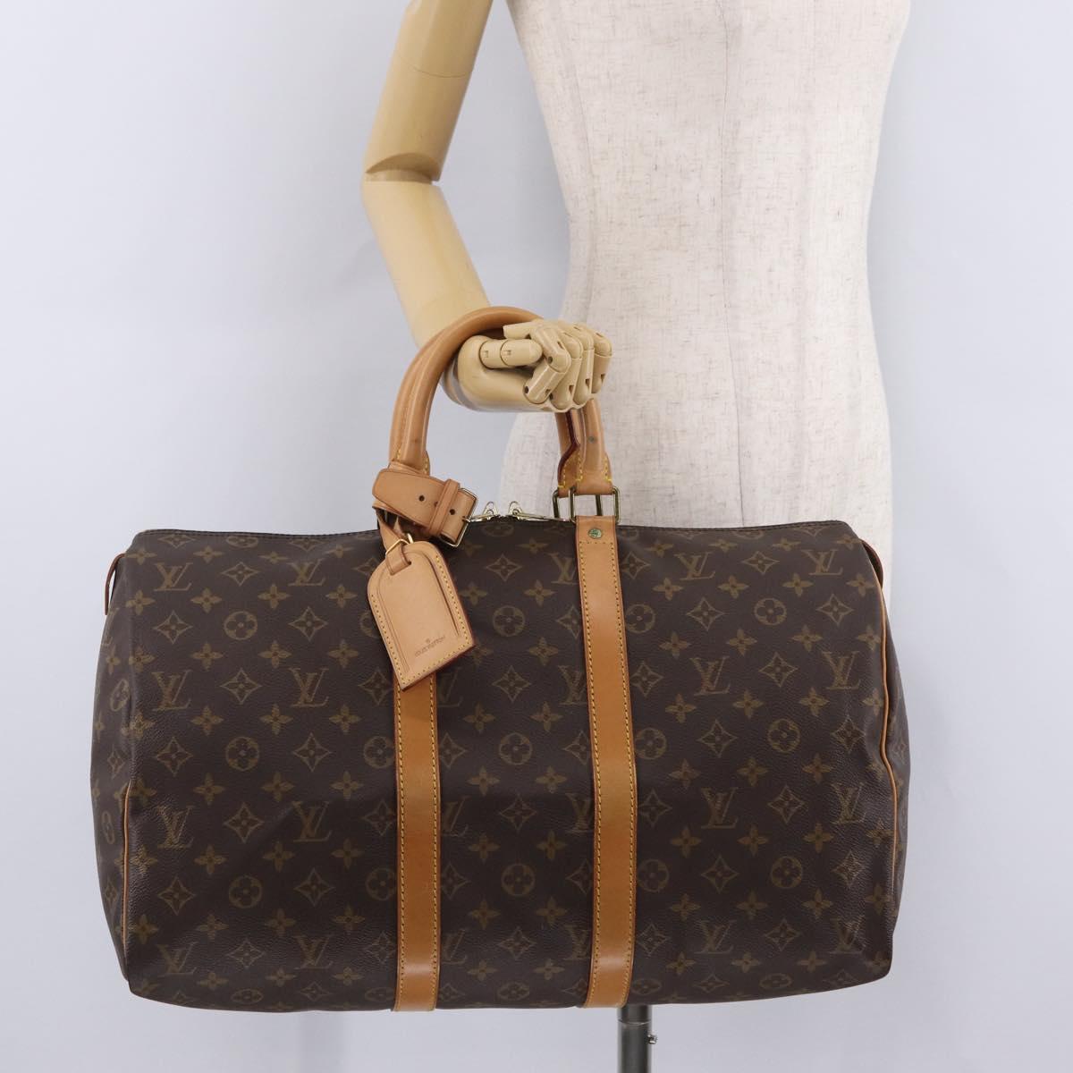 LOUIS VUITTON Monogram Keepall 45 Boston Bag M41428 LV Auth BA16013V
