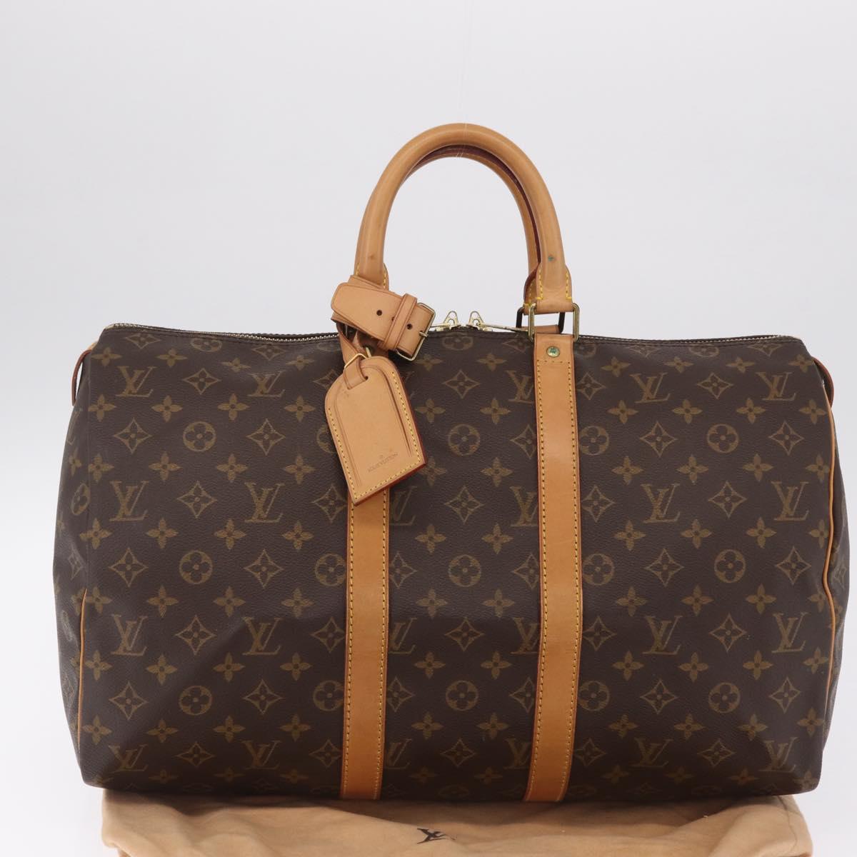LOUIS VUITTON Monogram Keepall 45 Boston Bag M41428 LV Auth BA16013V