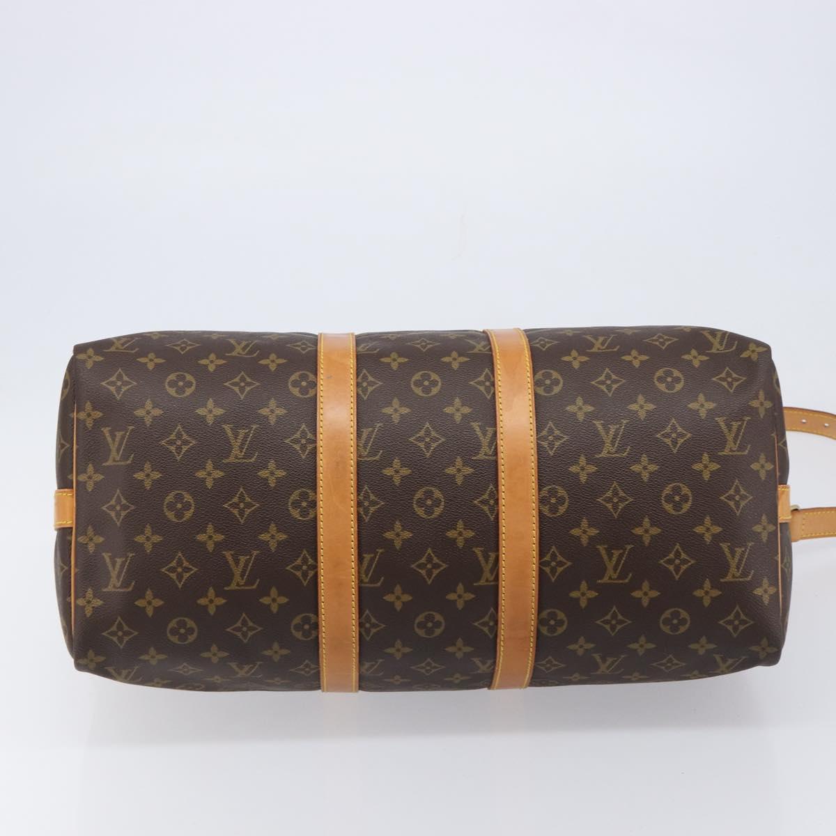 LOUIS VUITTON Monogram Keepall Bandouliere 45 Boston Bag M41418 LV Auth BA16014V