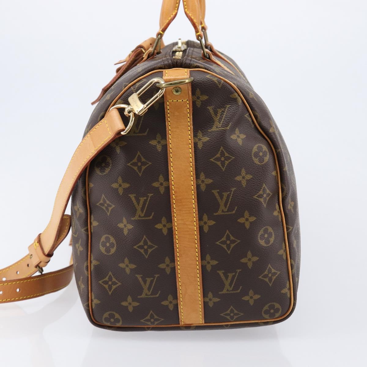LOUIS VUITTON Monogram Keepall Bandouliere 45 Boston Bag M41418 LV Auth BA16014V