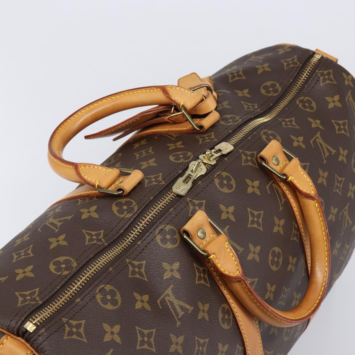 LOUIS VUITTON Monogram Keepall Bandouliere 45 Boston Bag M41418 LV Auth BA16014V