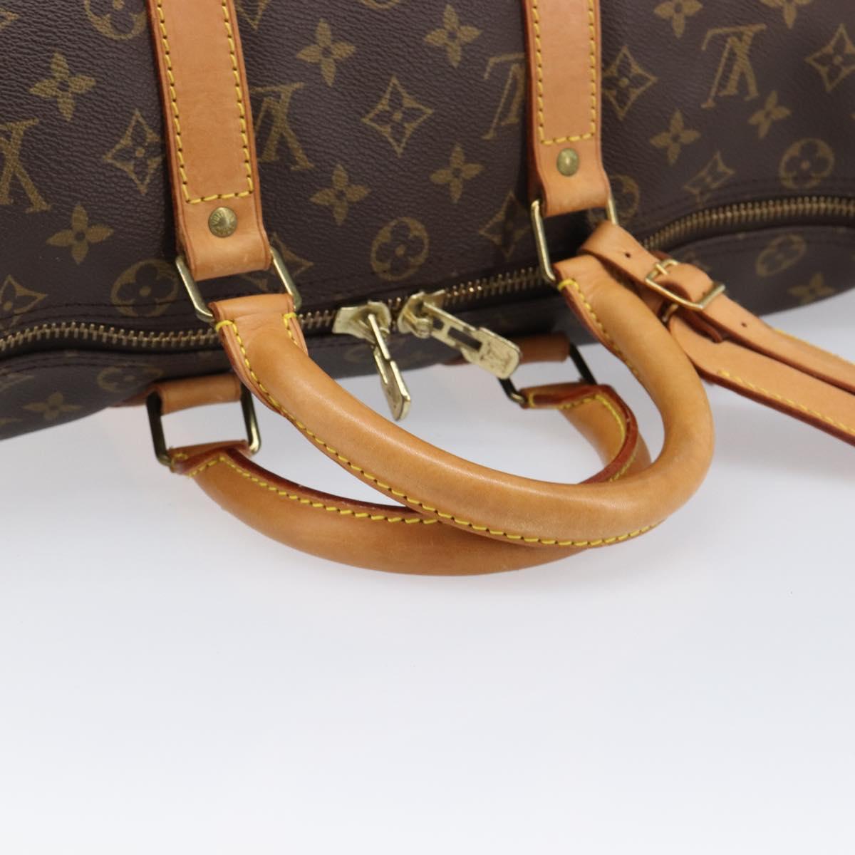 LOUIS VUITTON Monogram Keepall Bandouliere 45 Boston Bag M41418 LV Auth BA16014V