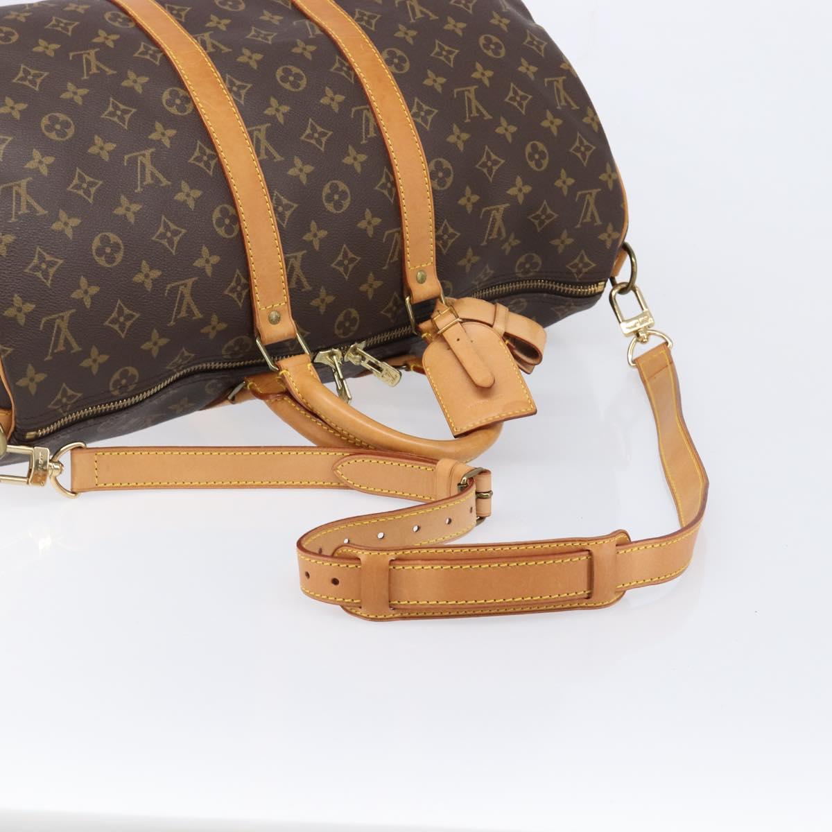 LOUIS VUITTON Monogram Keepall Bandouliere 45 Boston Bag M41418 LV Auth BA16014V