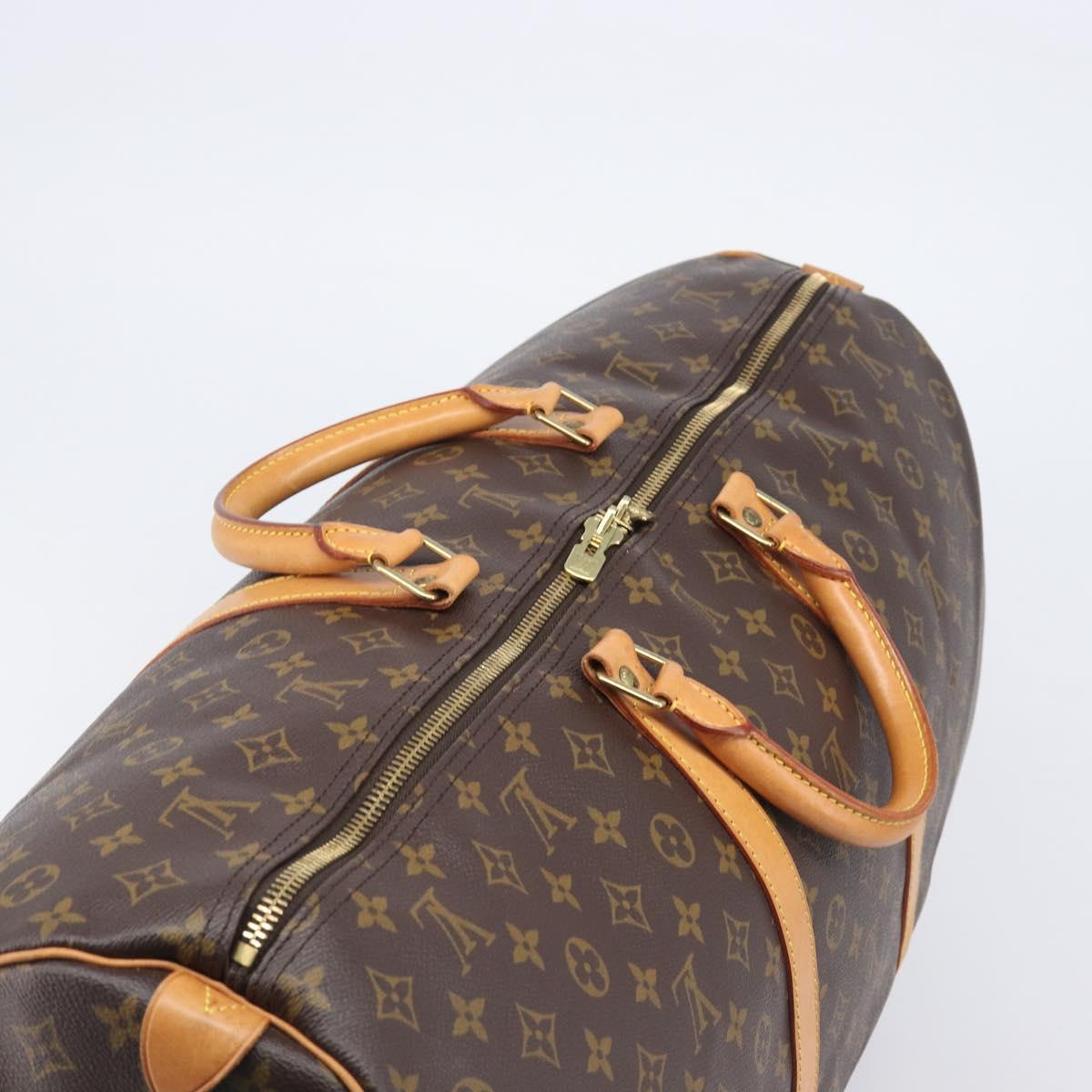 LOUIS VUITTON Monogram Keepall 60 Boston Bag M41422 LV Auth BA16016
