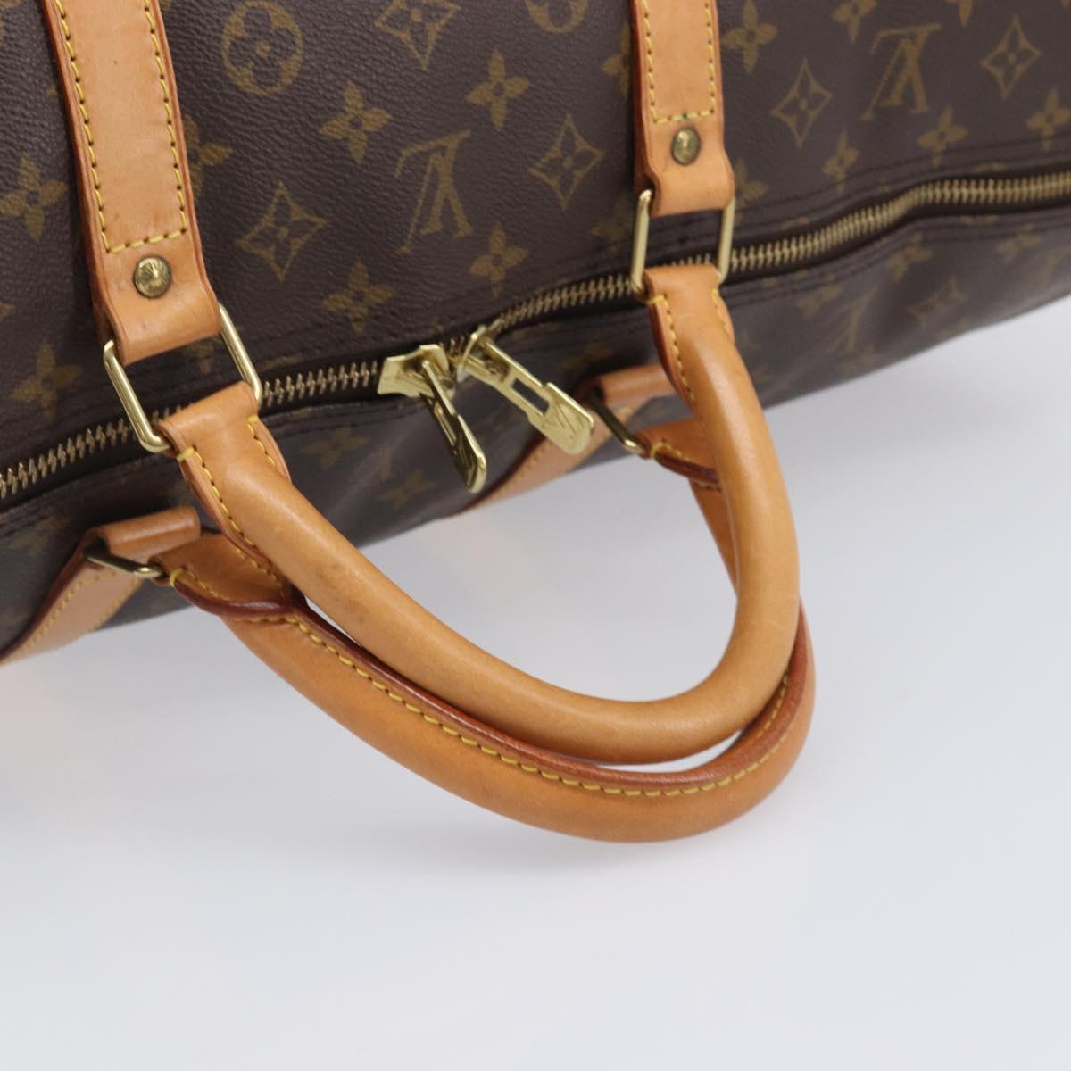 LOUIS VUITTON Monogram Keepall 60 Boston Bag M41422 LV Auth BA16016