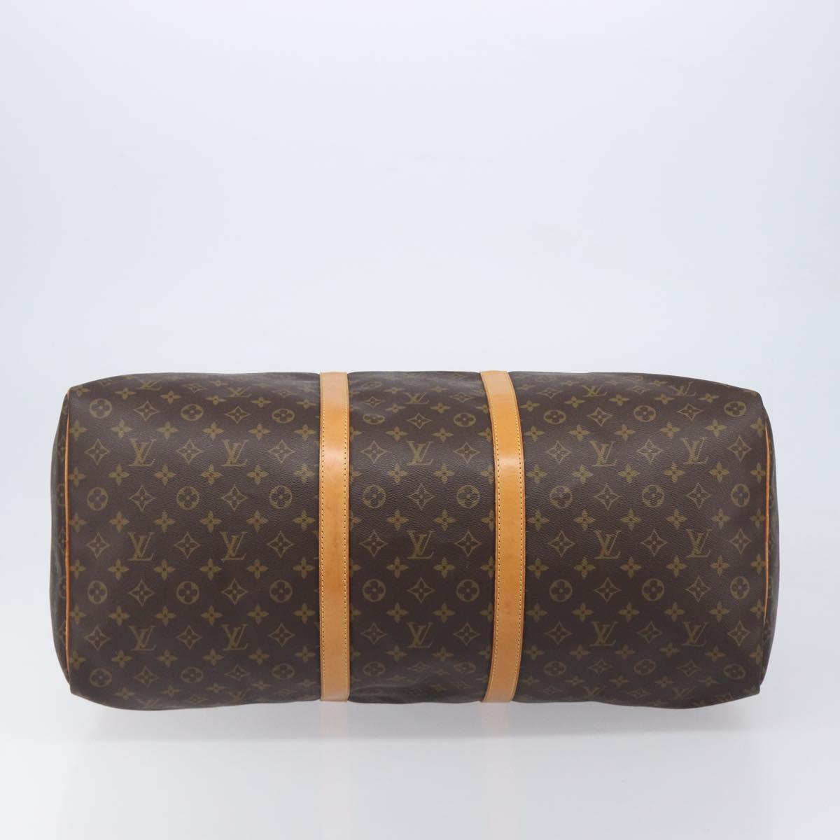 LOUIS VUITTON Monogram Keepall 60 Boston Bag M41422 LV Auth BA16016