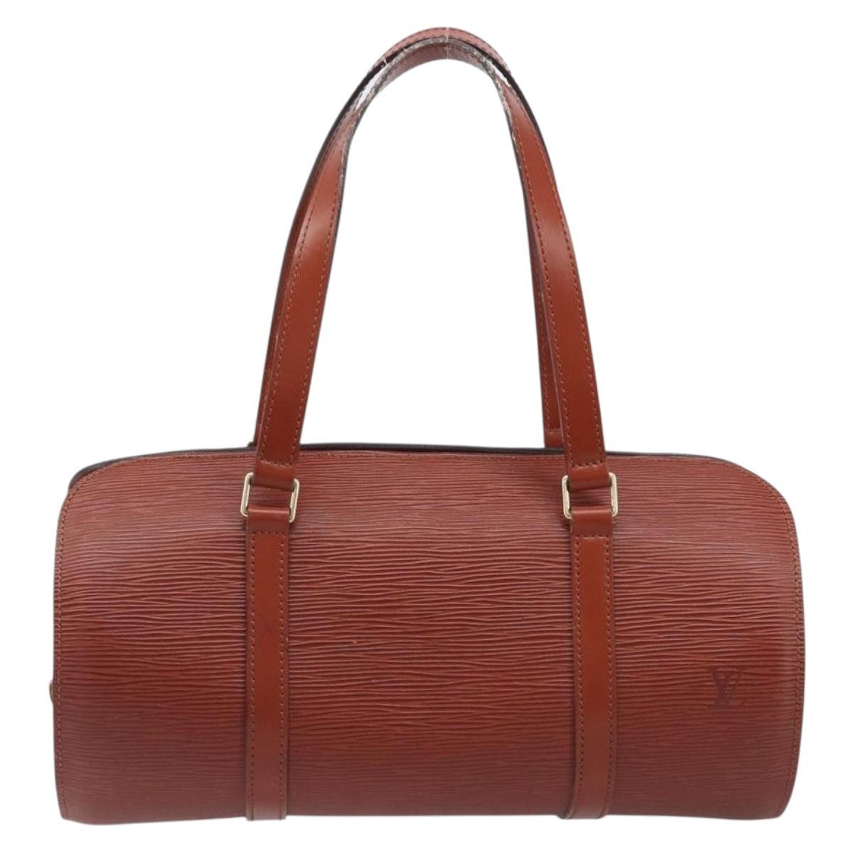 LOUIS VUITTON Epi Soufflot Hand Bag Brown M52223 LV Auth BA16020
