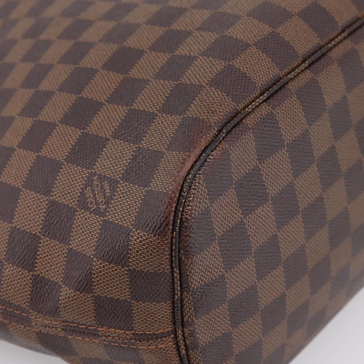 LOUIS VUITTON Damier Ebene Neverfull MM Tote Bag N51105 LV Auth BA16074