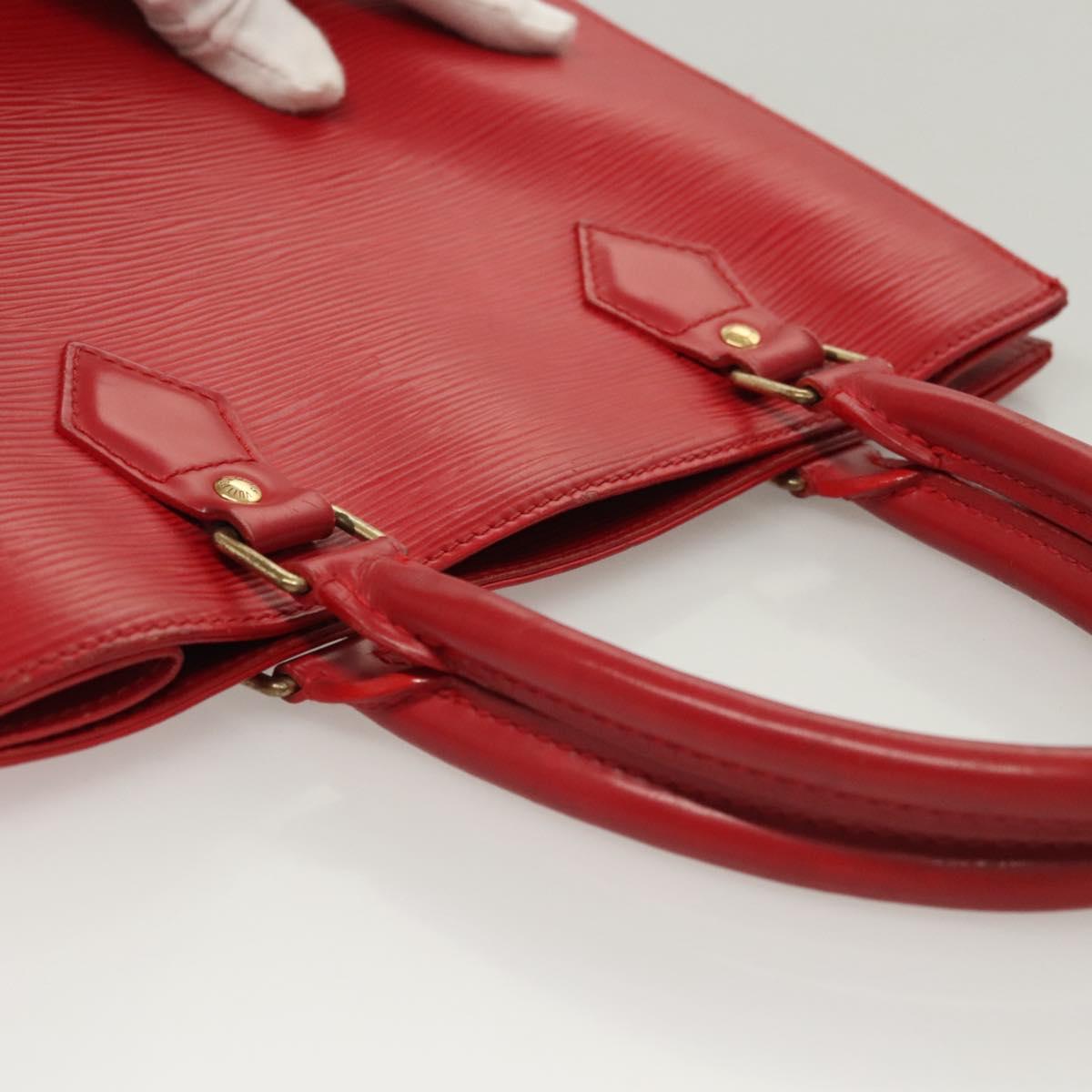 LOUIS VUITTON Epi Sac Plat PM Hand Bag Red M5274E LV Auth BA1609