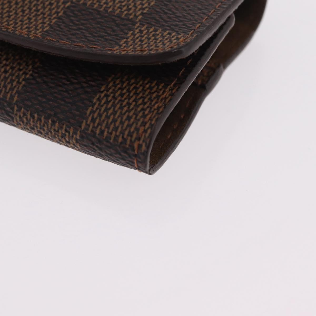 LOUIS VUITTON Damier Ebene Cuffs & Cuff Case Ag925 Silver LV Auth BA16096V