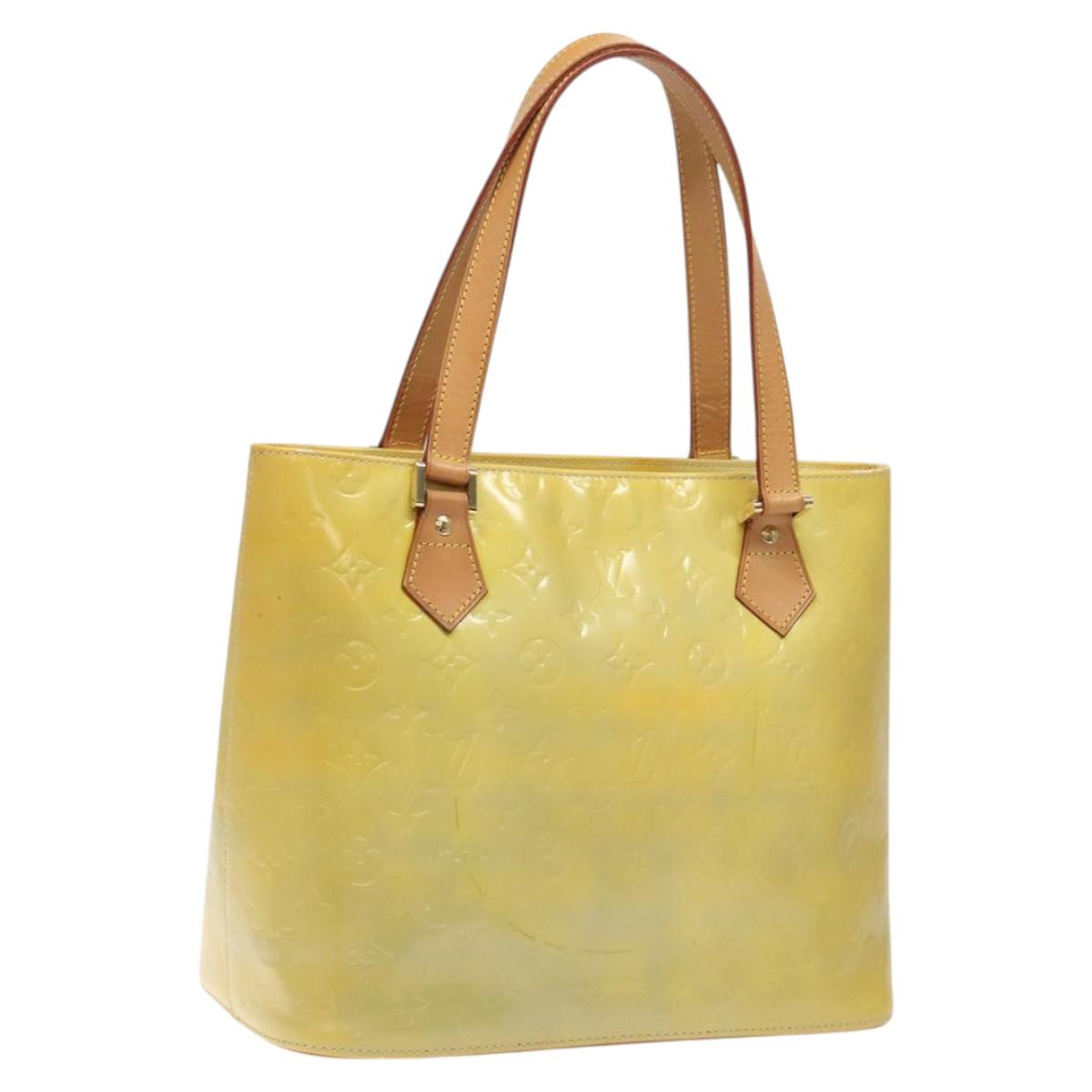 LOUIS VUITTON Monogram Vernis Houston Hand Bag Gris M91053 LV Auth BA1610