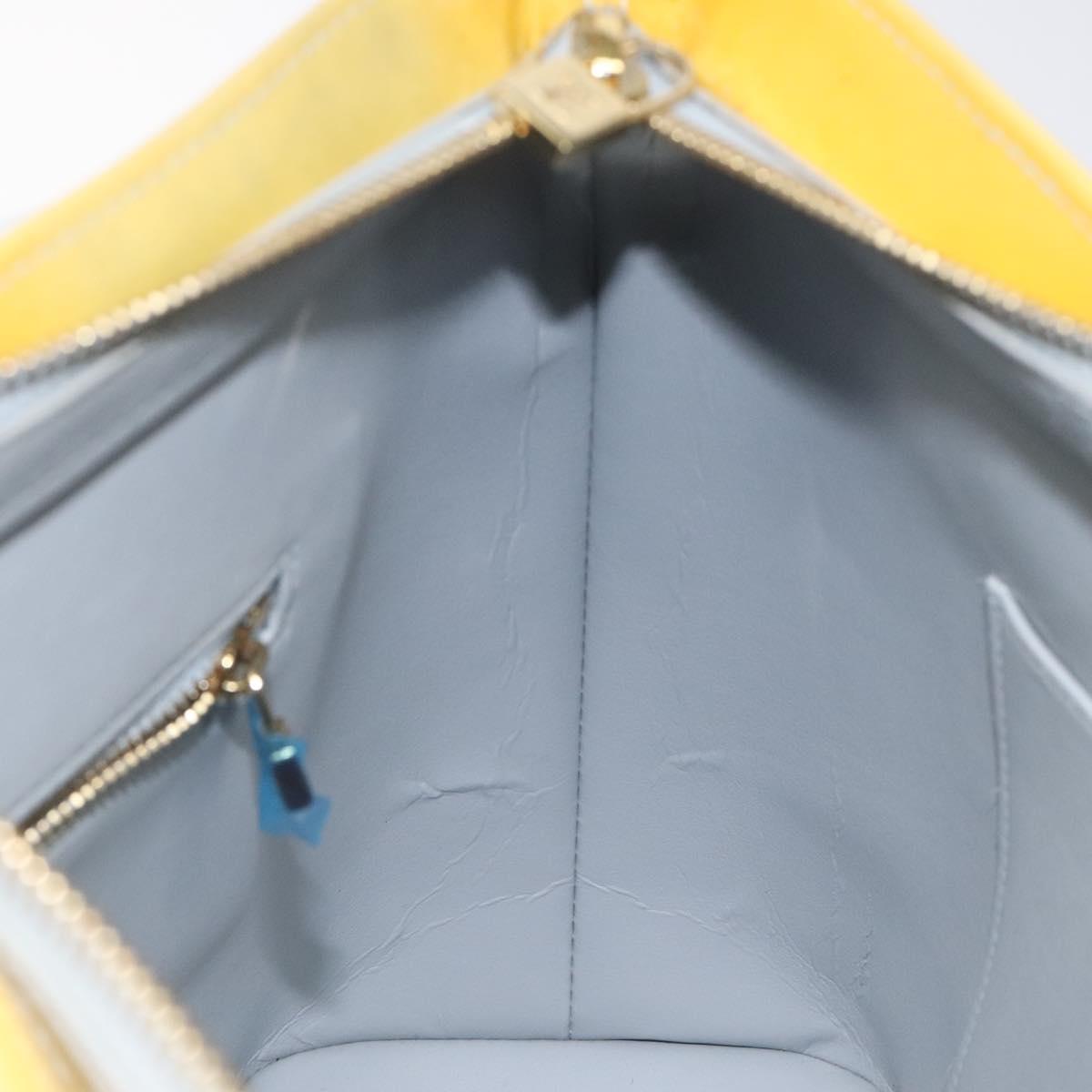 LOUIS VUITTON Monogram Vernis Houston Hand Bag Gris M91053 LV Auth BA1610