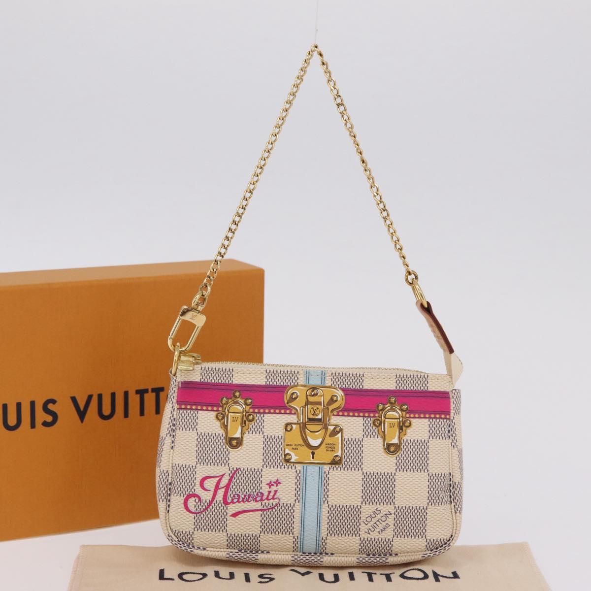 LOUIS VUITTON Damier Azur Mini Pochette Accessoires N58010 LV Auth BA16106V