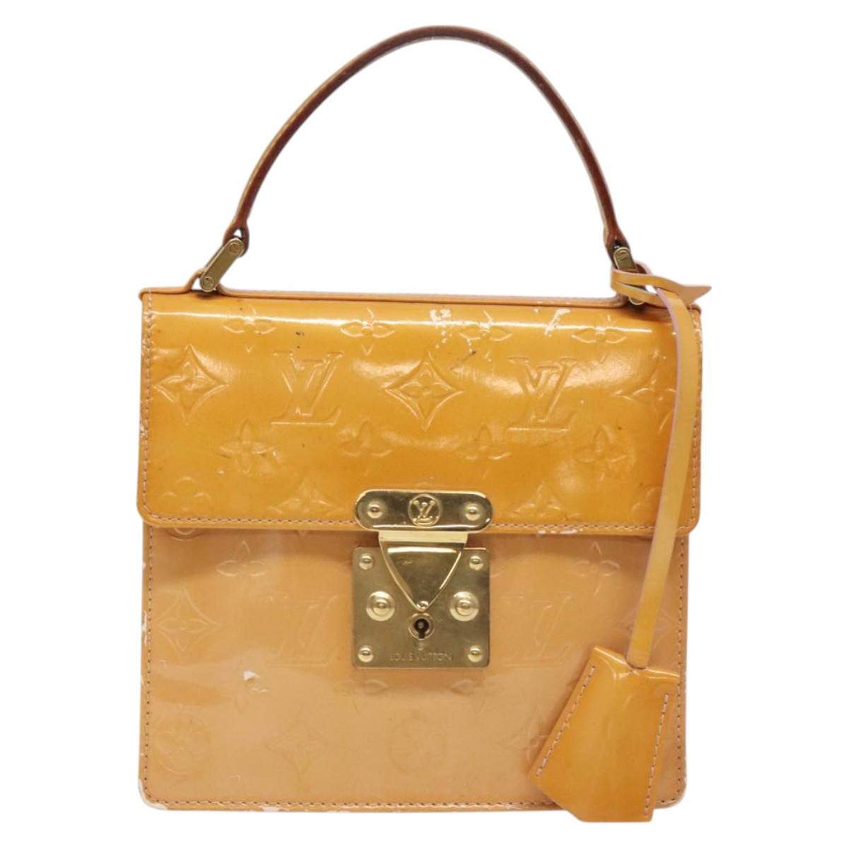 LOUIS VUITTON Vernis Spring Street Hand Bag Marshmallow Pink M91033 Auth BA1611