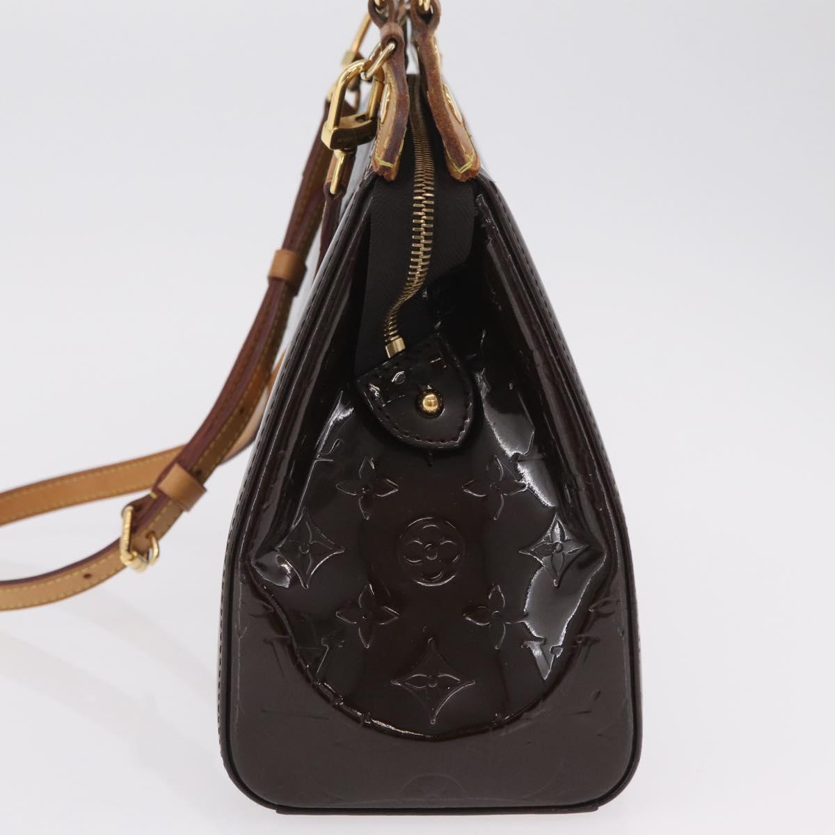 LOUIS VUITTON Monogram Vernis Blair MM Hand Bag Amarante M91619 LV Auth BA16111