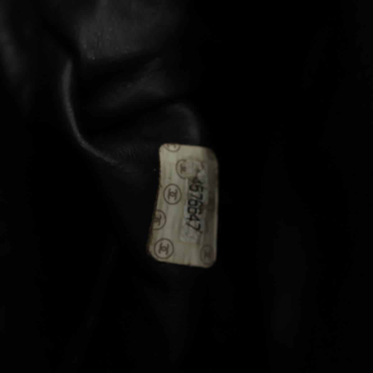 CHANEL Matelasse Hand Bag Suede Black Silver CC Auth BA1612