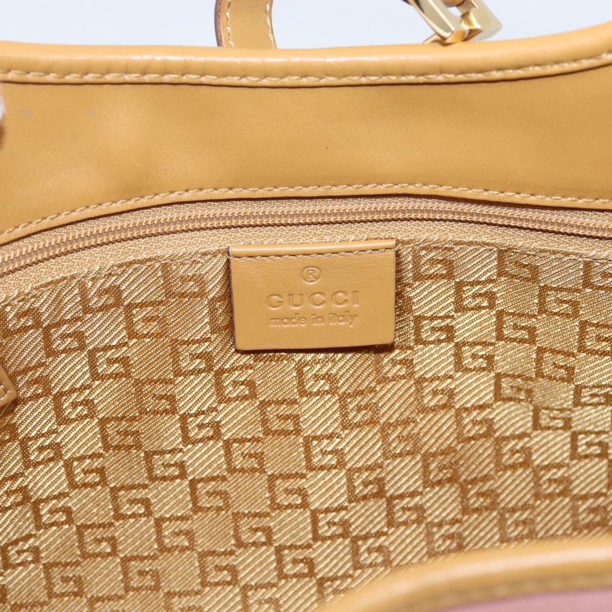 GUCCI Jackie Hand Bag Suede Pink Gold Tone 002 1068 Auth BA16144