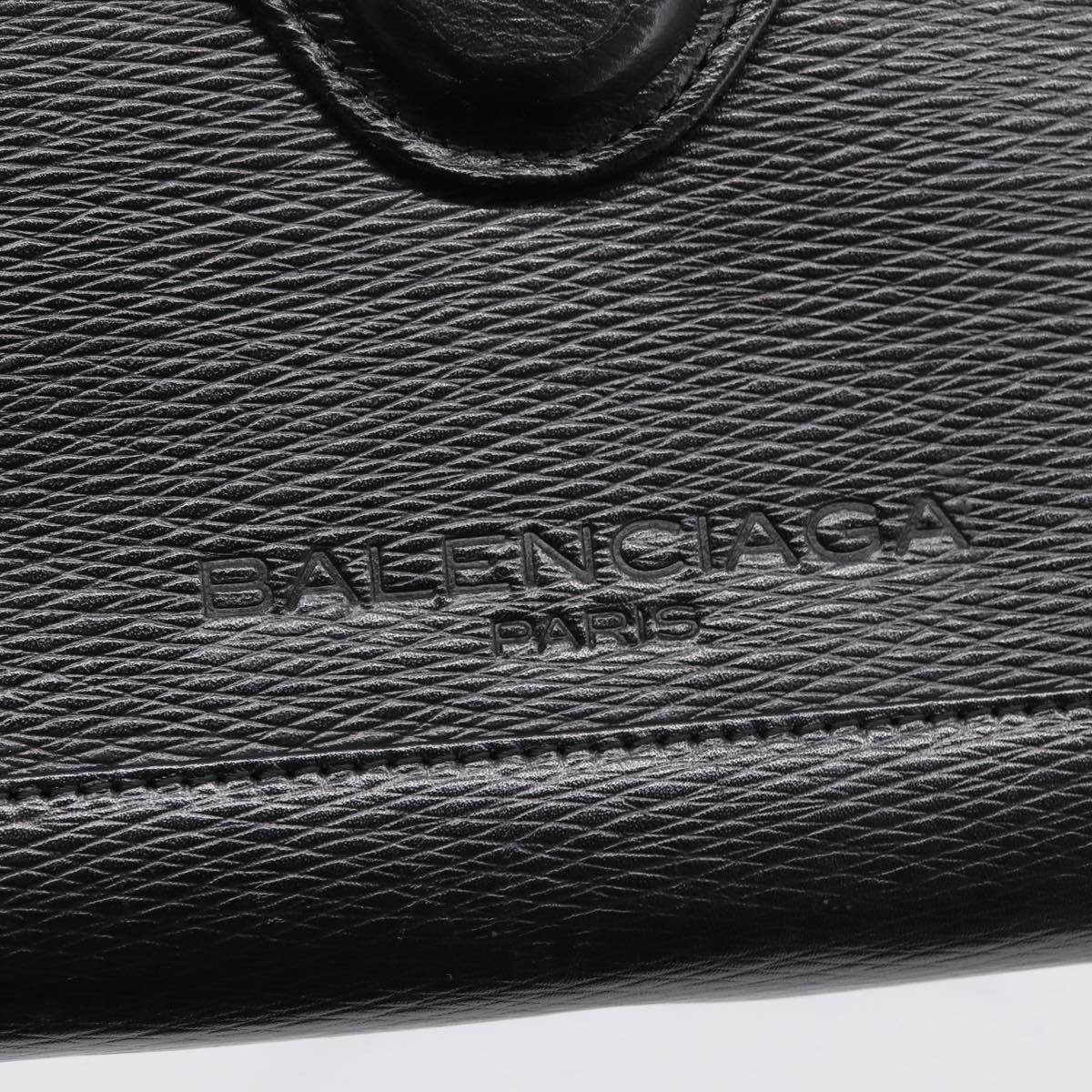Balenciaga Hand Bag Leather 2way Black Gold Tone Auth BA16148