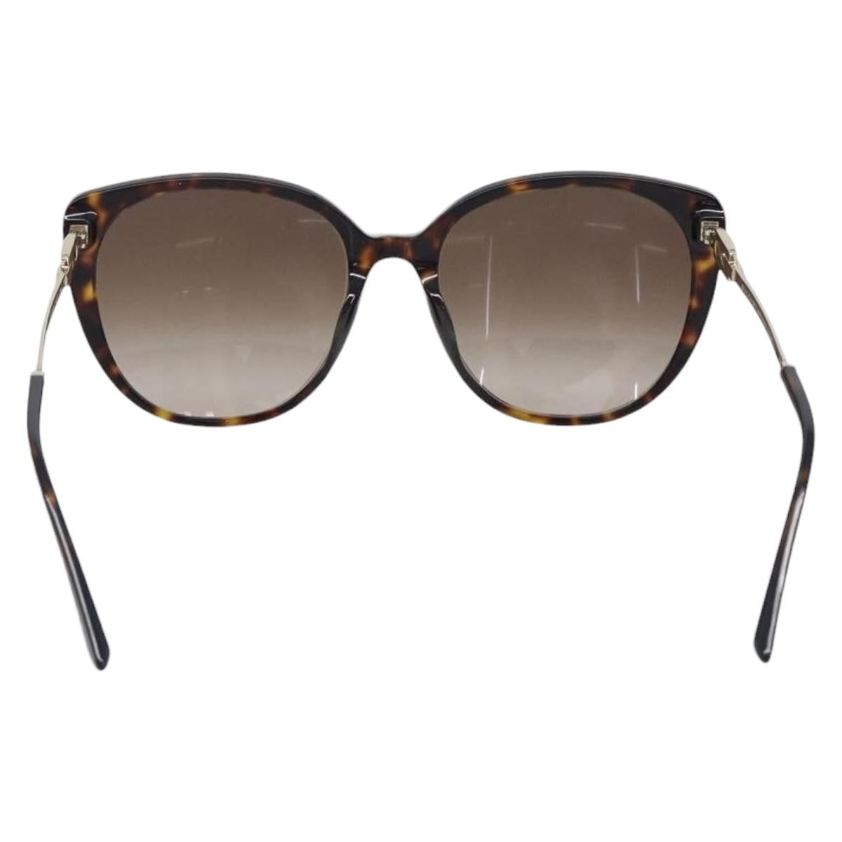 BVLGARI Sunglasses Plastic Black Gold Tone Auth BA16152V