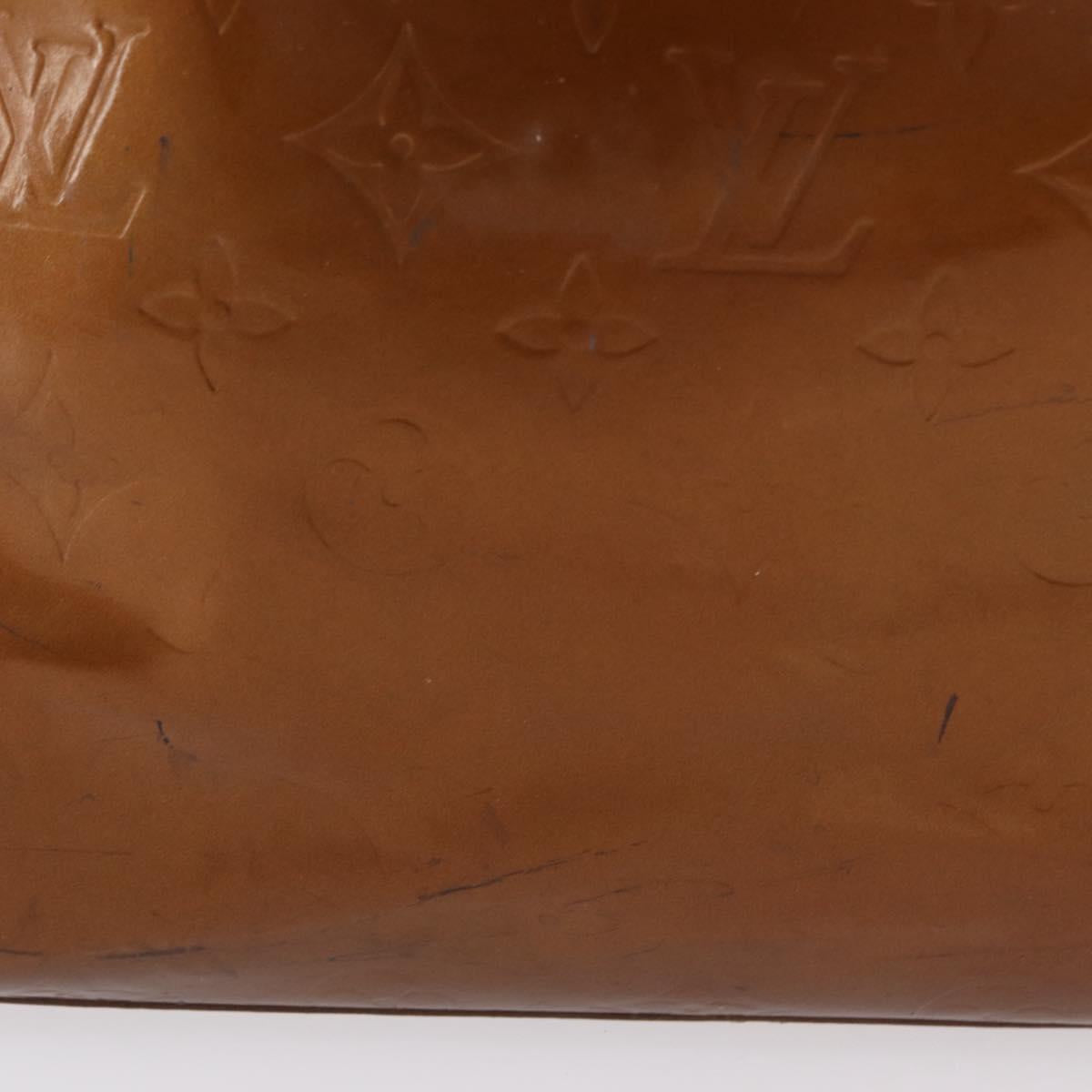 LOUIS VUITTON Monogram Vernis Reade MM Hand Bag Bronze M91143 LV Auth BA16171