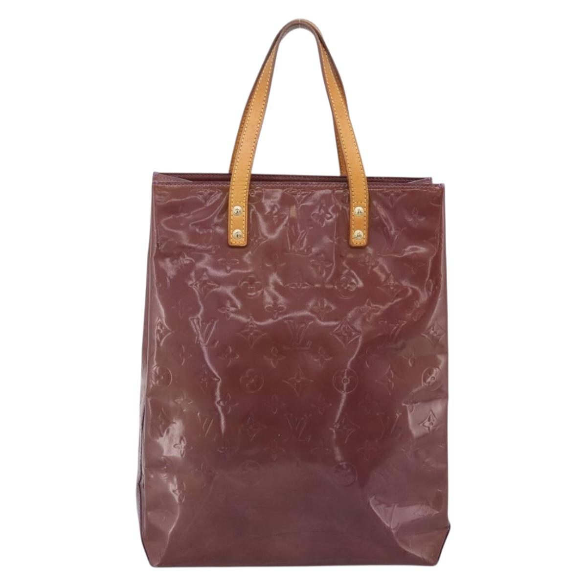 LOUIS VUITTON Monogram Vernis Reade MM Hand Bag Purple M91087 LV Auth BA16172