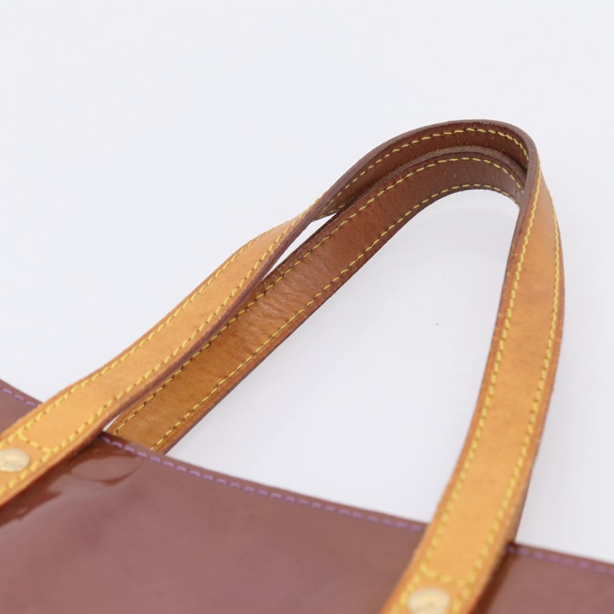 LOUIS VUITTON Monogram Vernis Reade MM Hand Bag Purple M91087 LV Auth BA16172