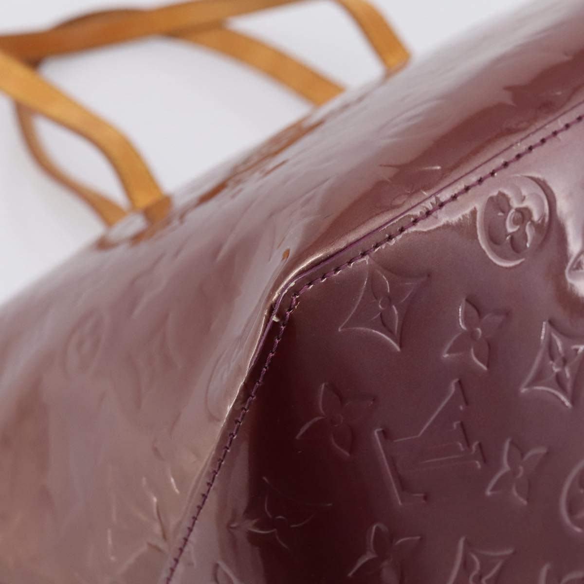 LOUIS VUITTON Monogram Vernis Bellevue GM Hand Bag Viole M93588 LV Auth BA16176