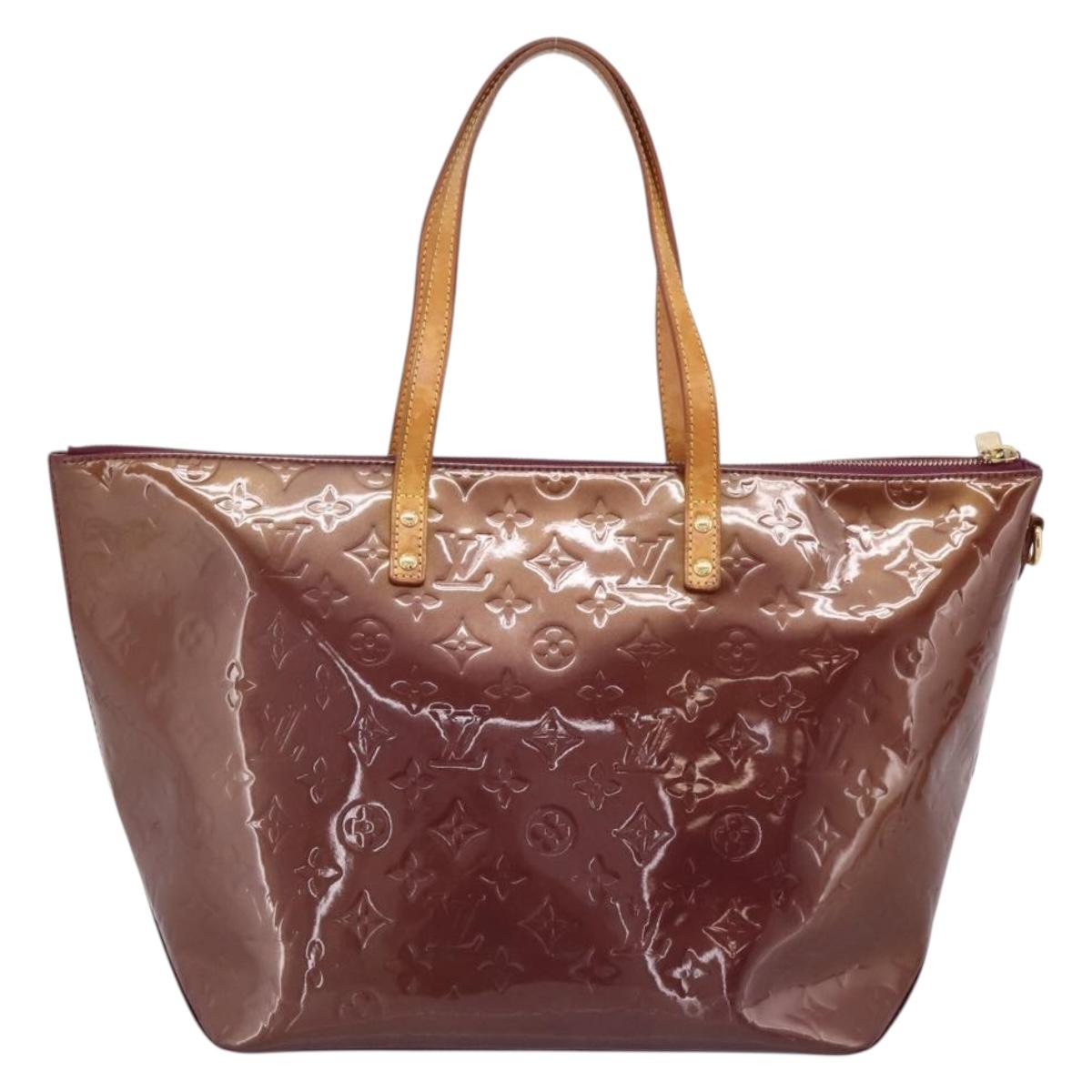 LOUIS VUITTON Monogram Vernis Bellevue GM Hand Bag Viole M93588 LV Auth BA16176