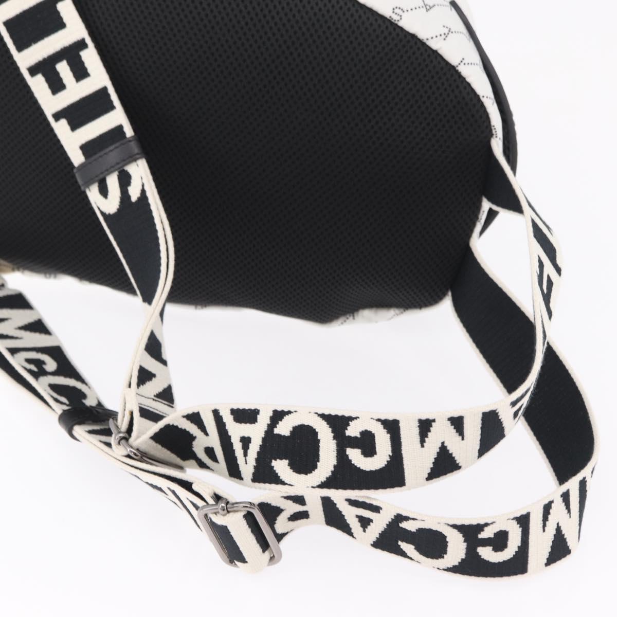 Stella McCartney Backpack Nylon White Black Auth BA16177