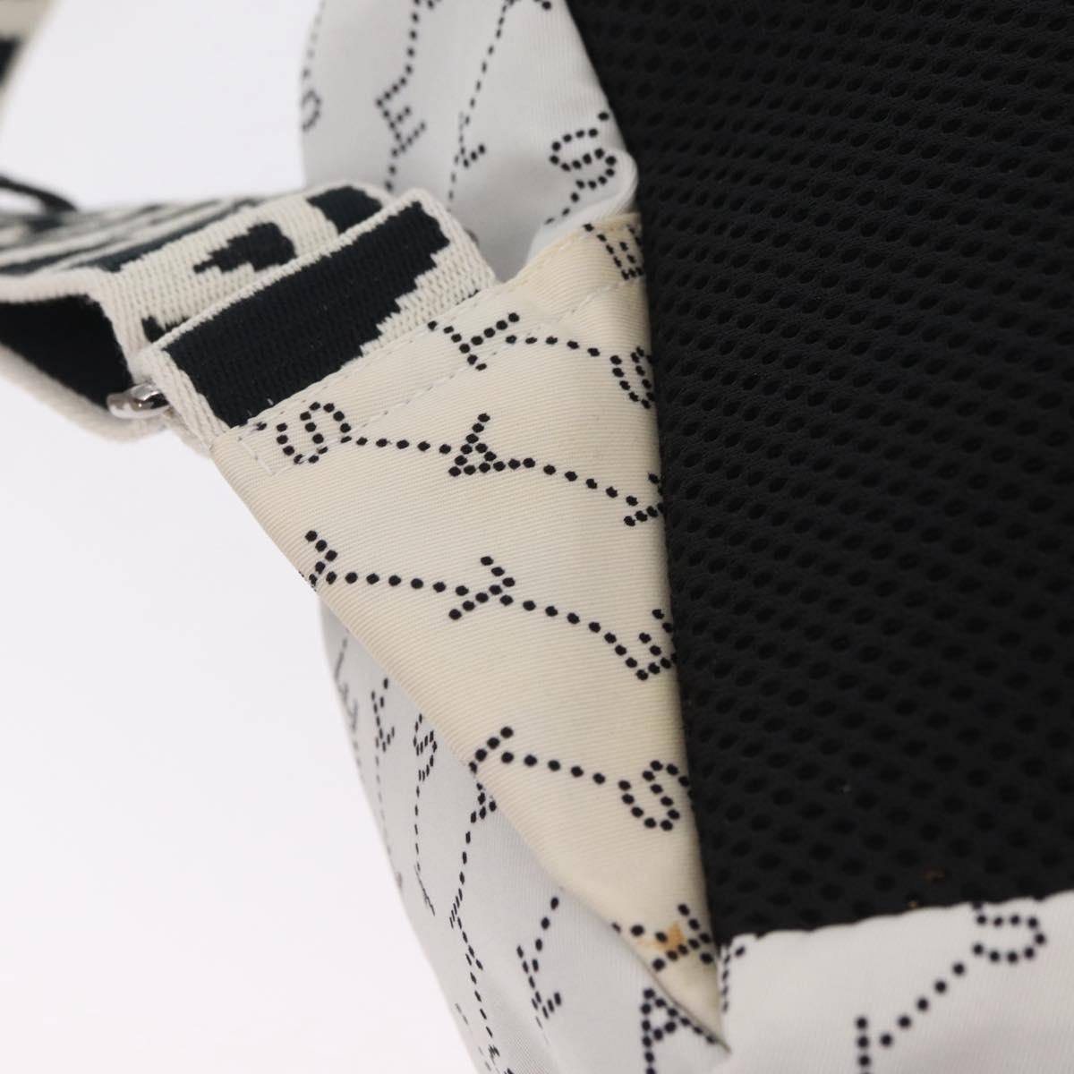 Stella McCartney Backpack Nylon White Black Auth BA16177