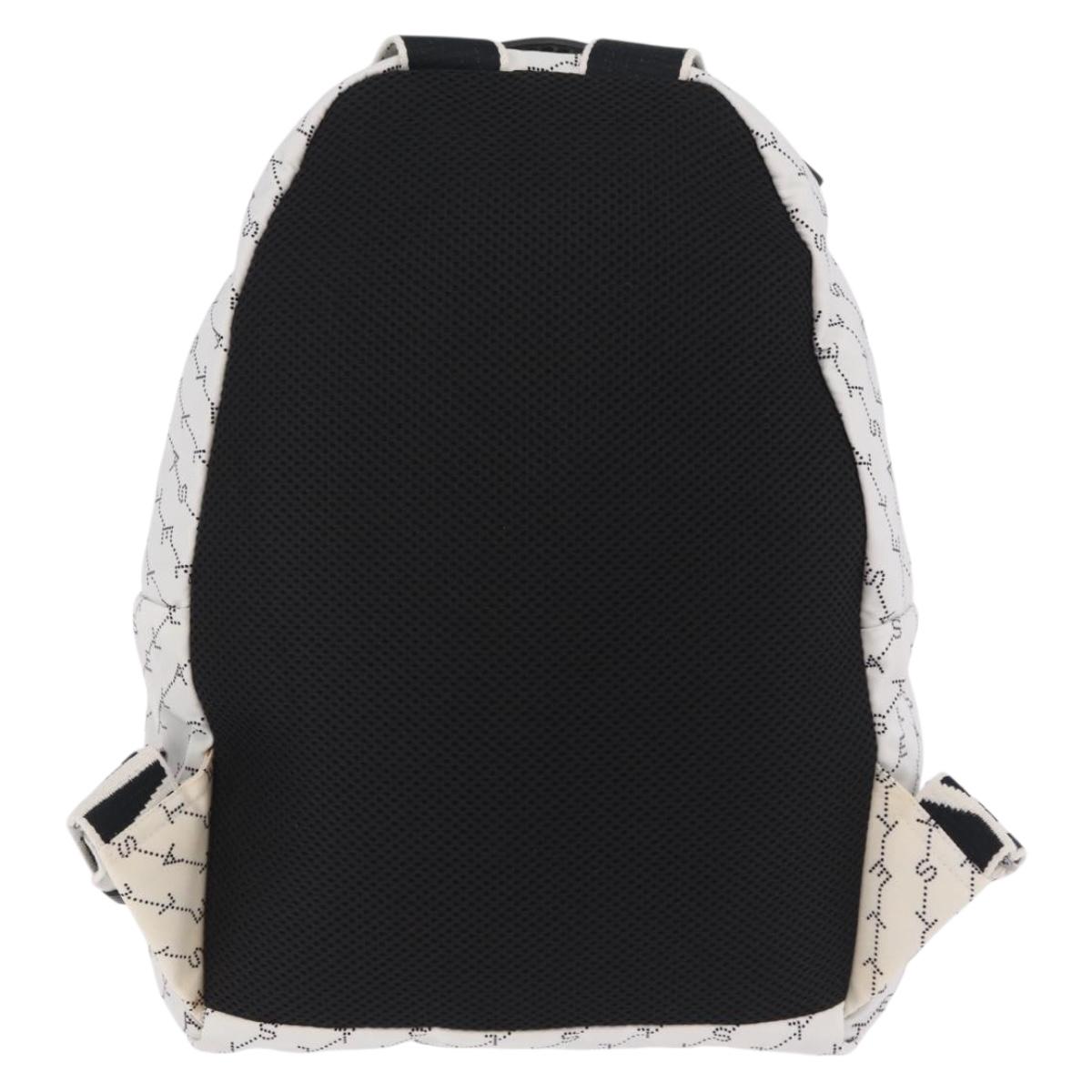 Stella McCartney Backpack Nylon White Black Auth BA16177
