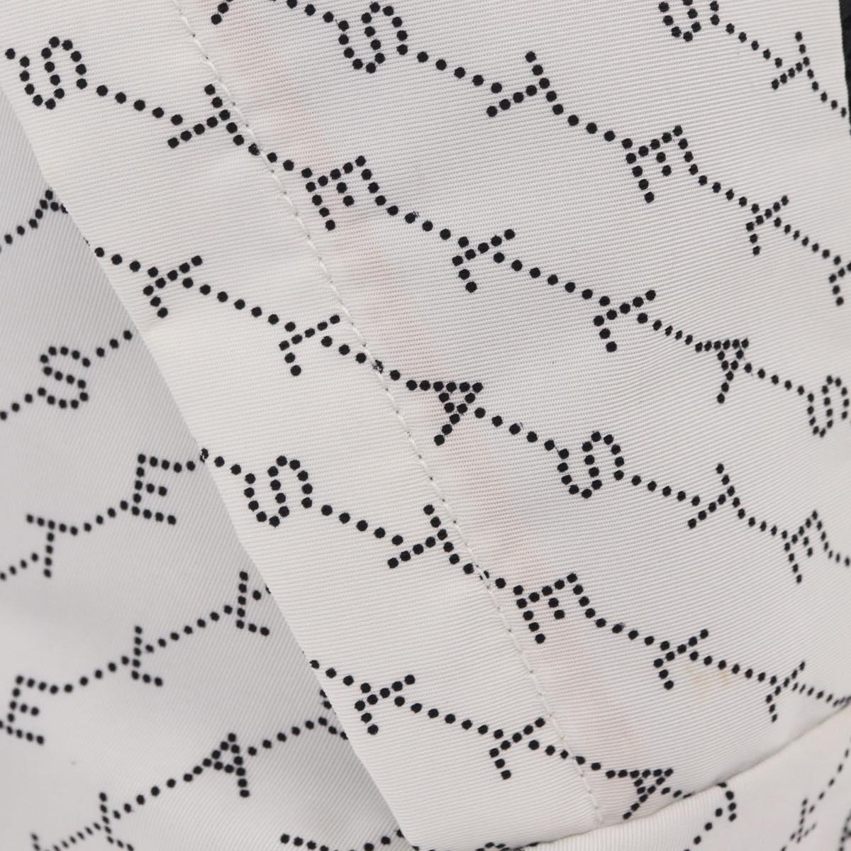 Stella McCartney Backpack Nylon White Black Auth BA16177