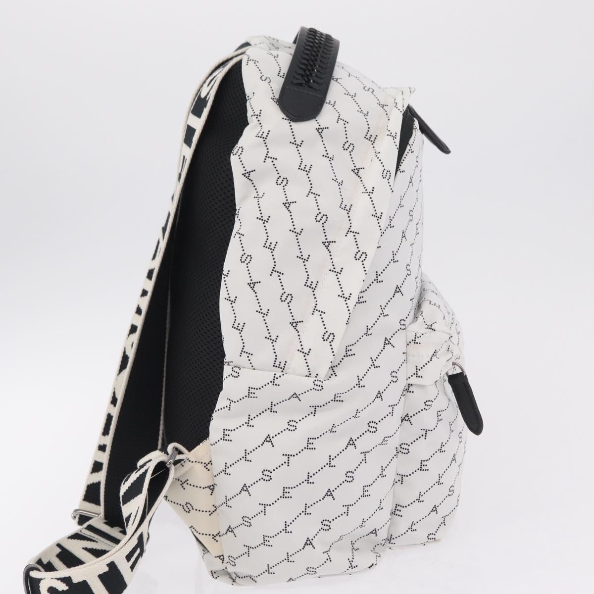Stella McCartney Backpack Nylon White Black Auth BA16177