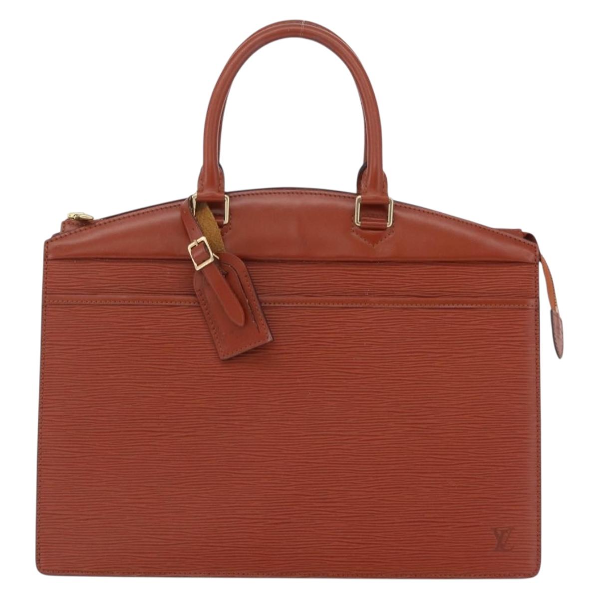 LOUIS VUITTON Epi Riviera Hand Bag Brown M48183 LV Auth BA16187