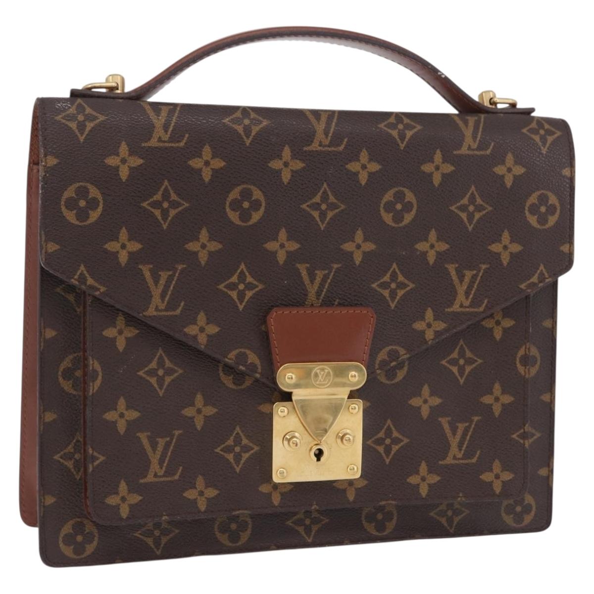 LOUIS VUITTON Monogram Monceau Hand Bag 2way M51185 LV Auth BA16191