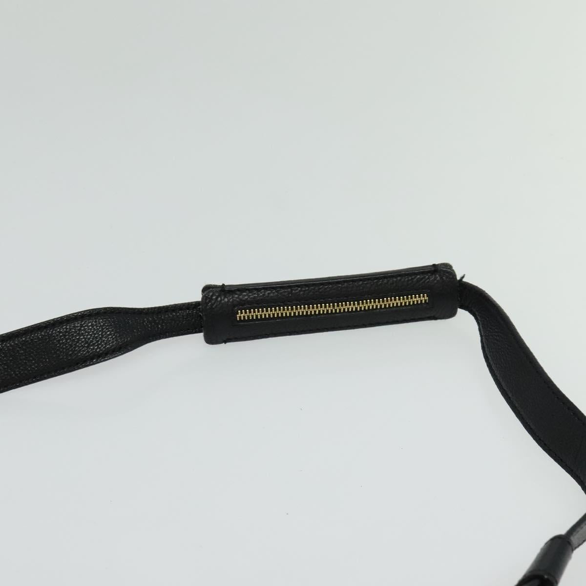 Chloe Elsie Hand Bag Leather 2way Black Gold Auth BA1626