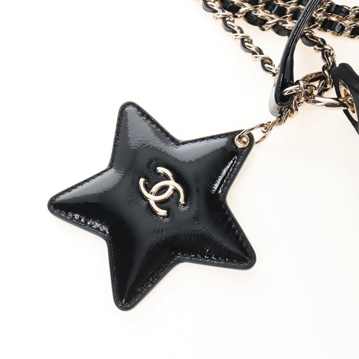 CHANEL Coconeig Chain Shoulder Bag Velvet 2way Black Gold Tone CC Auth BA16260SM