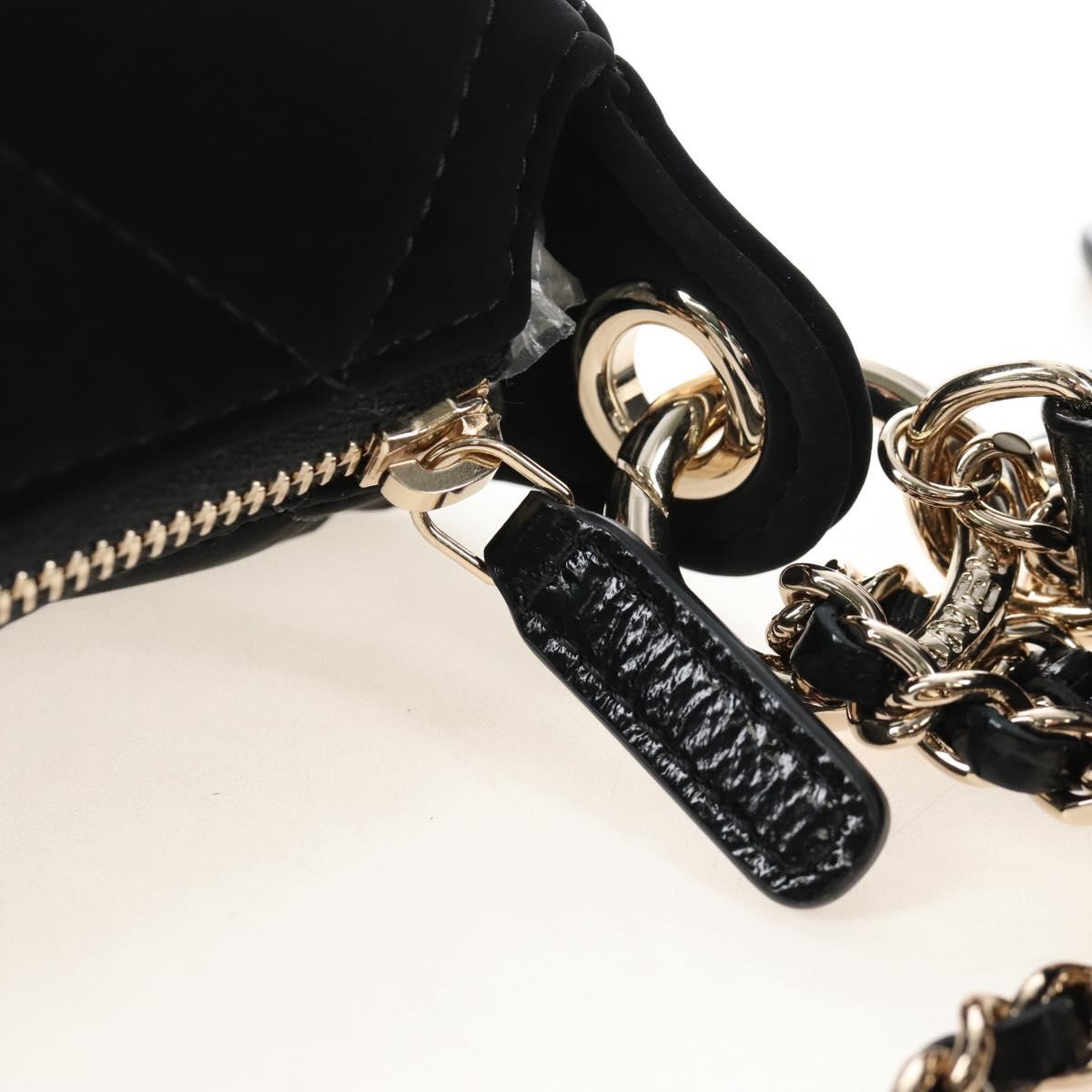 CHANEL Coconeig Chain Shoulder Bag Velvet 2way Black Gold Tone CC Auth BA16260SM
