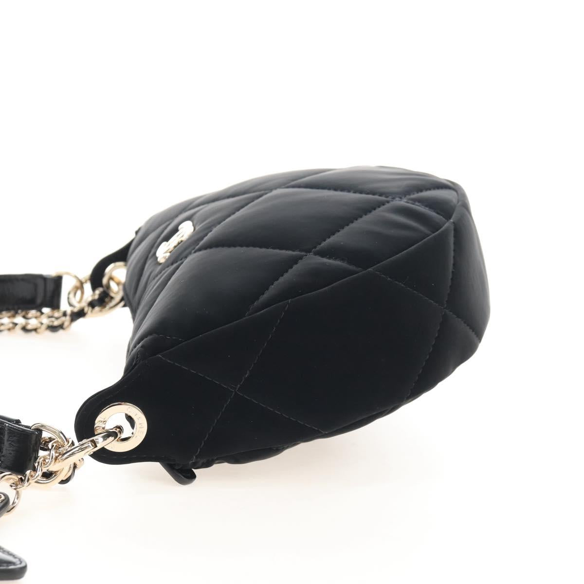 CHANEL Coconeig Chain Shoulder Bag Velvet 2way Black Gold Tone CC Auth BA16260SM