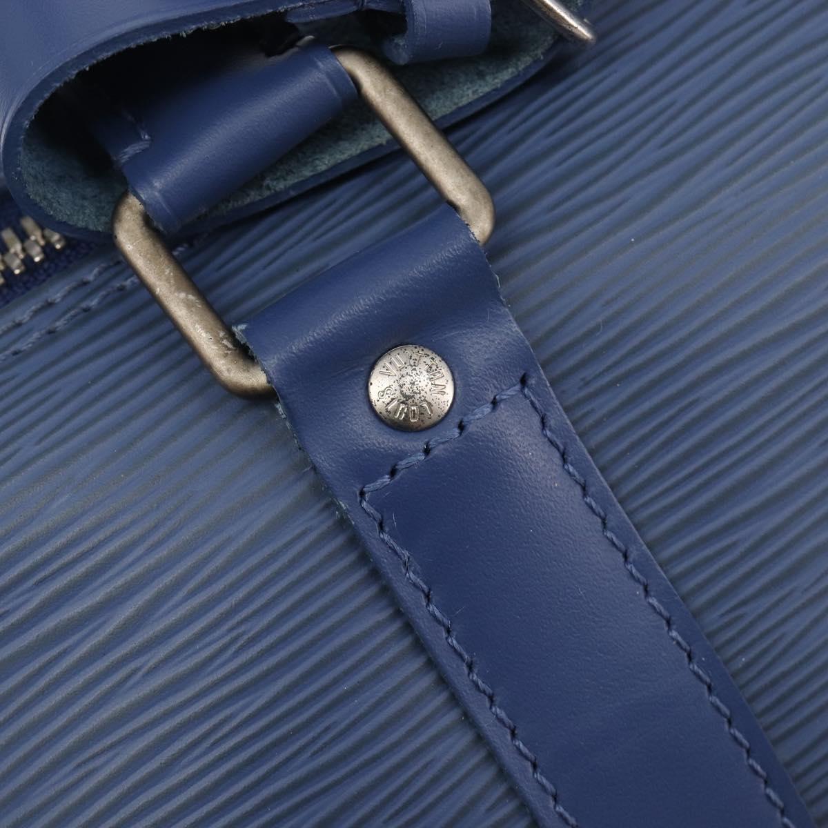 LOUIS VUITTON Epi Keepall 45 Boston Bag Blue Myrtille M5906G LV Auth BA16261V