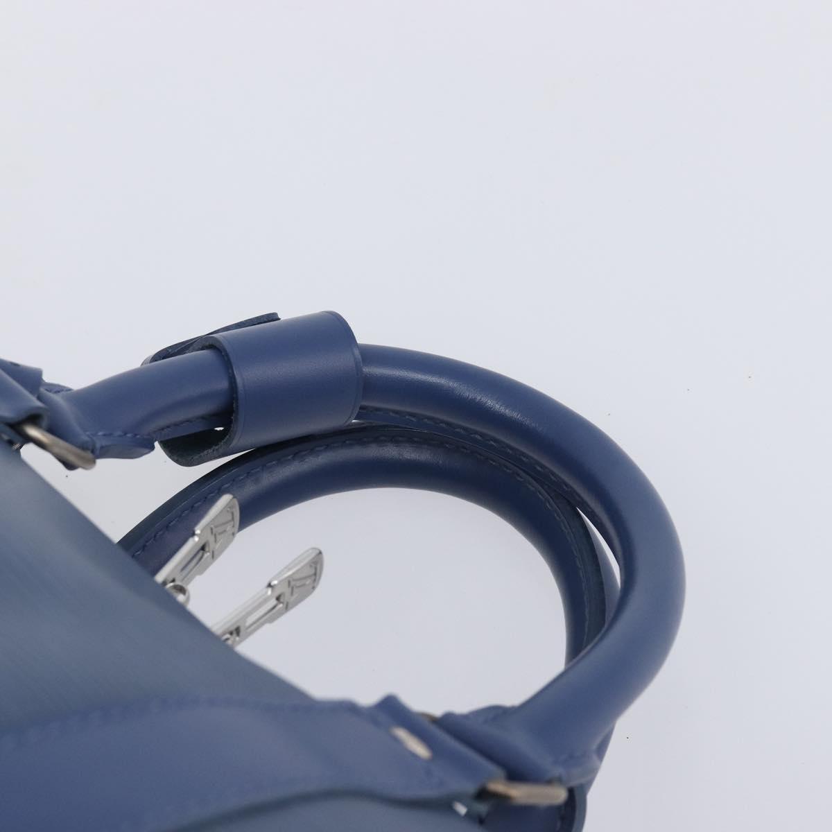LOUIS VUITTON Epi Keepall 45 Boston Bag Blue Myrtille M5906G LV Auth BA16261V